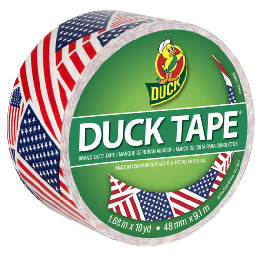 Duck 1.88 in. W X 10 yd L Multicolored U.S. Flag Duct Tape (Pack of 6)