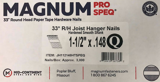 Magnum 1-1/2 in. Angled Strip Nails 33-1/2 deg. Smooth Shank 3000 pk