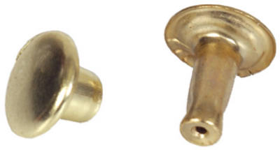 Brass-Plated Speedy Rivets, 12 Sets, Large (Pack of 10)