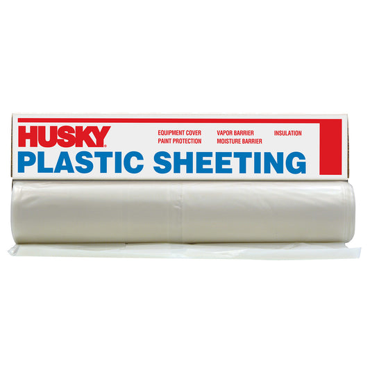 Husky Plastic Sheeting 4 mil T X 8 ft. W X 100 ft. L Polyethylene Clear 1