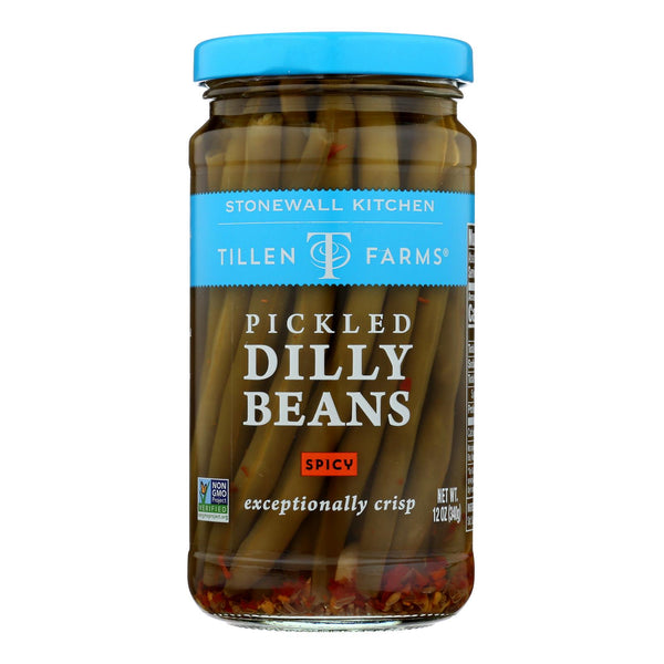 Frijoles Tillen Farms - En escabeche - Picantes y crujientes - 12 oz - Caja de 6 (paquete de 6)