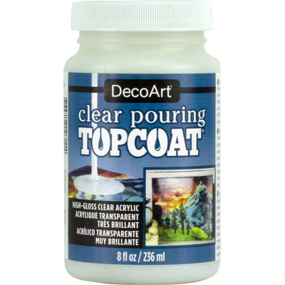 Pouring Medium Topcoat, Clear, 8-oz. (Pack of 4)