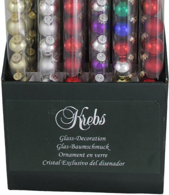 Mini Glass Ball Ornaments, Assorted Colors, 9-Ct. (Pack of 18)