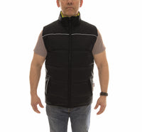 Reversible Insulated Vest, Fluorescent Yellow/Green/Black, XL