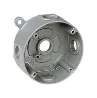 Red Dot 17 cu in Round Aluminum 1 gang Weatherproof Box Silver