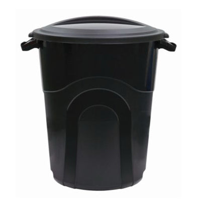 Trash Can, Molded Black, 20-Gal. (Pack of 5)
