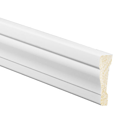 Inteplast Building Products 2-3/8 in. x 7 ft. L Prefinished White Polystyrene Casing (Pack of 20)