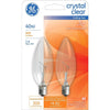 GE 40 watts B10 Decorative Incandescent Bulb E12 (Candelabra) Soft White 2 pk (Pack of 6)