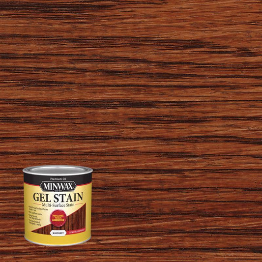 Minwax Transparent Low Luster Mahogany Oil-Based Oil Gel Stain 0.5 Pt.