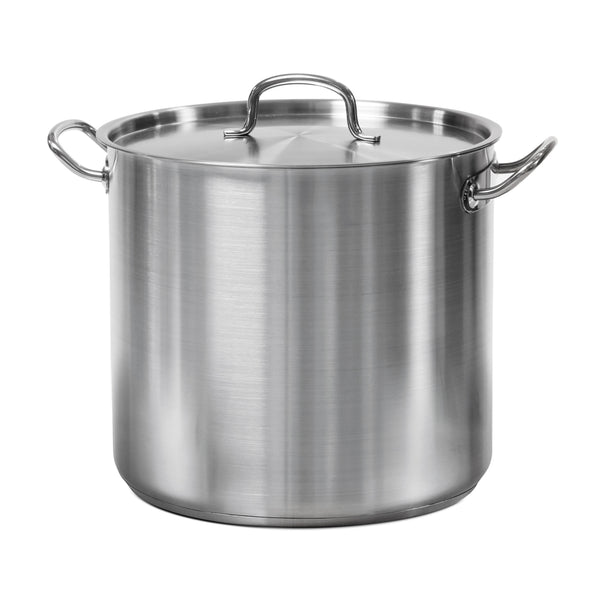 Tramontina USA Inc Pro Line Heavy-Duty Stainless Steel Covered Stock Pot 24  qt.