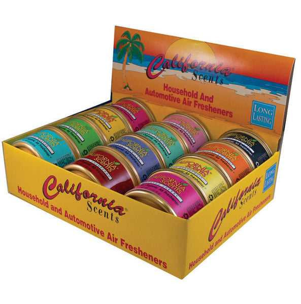 California Scents Organic Fruity Scent Car Air Freshener 1.4 oz. Solid (Pack of 12)