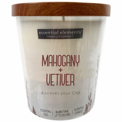 Essential Elements Jar Candle, Mahogany & Vetiver, 9-oz.