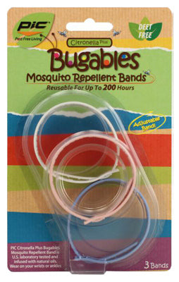 PIC BUG-BAND3 Mosquito Repellent Wristband Pack 3 Count