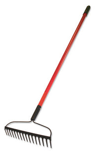16-In. Bow Rake, Heavy-Duty Steel,  58-In.Fiberglass Handle