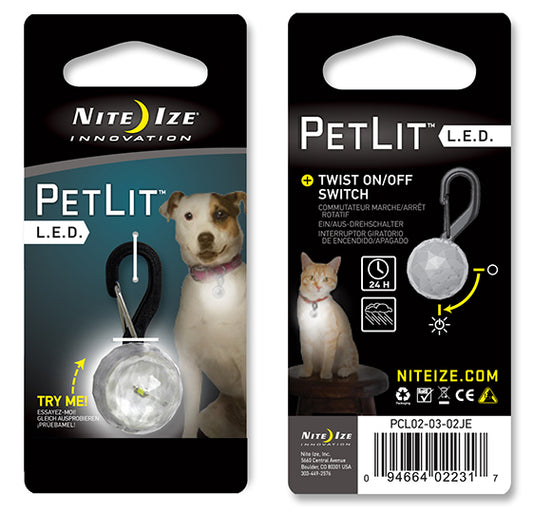 Nite Ize PetLit White Plastic Dog Collar Light