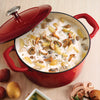 3.5 Qt Enameled Cast-Iron Series 1000 Covered Round Dutch Oven - Gradated Red