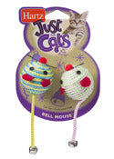 Hartz 12514 Just For Cats® Bell Mouse™ Cat Toy 2 Count