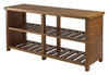 Winsome 18.27 in. H X 38.39 in. W X 11.81 in. L Metal/Wood Shoe Rack