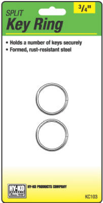 Split Key Ring, 3/4-In., 2-Pk. (Pack of 5)
