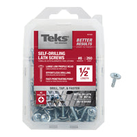 Teks No. 8  x 1/2 in. L Phillips Truss Head Zinc-Plated Steel Lath Screws 260 pk