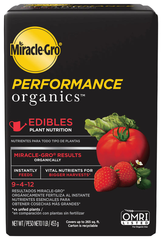 Miracle Gro 3005310 1 Lb Performance Organics Edibles Plant Nutrition 9-4-12