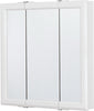 Continental Cabinets  24 in. H x 24 in. W x 4.44 inch in. D Square  Satin  Tri-View Medicine Cabinet
