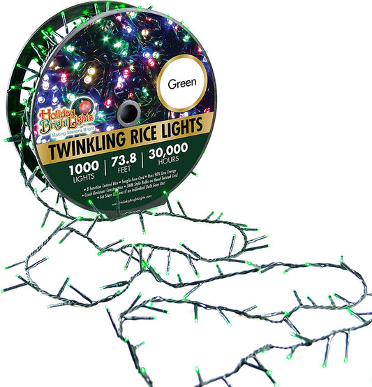 1000L Twinkling Rice Light Reel - Gr/Green