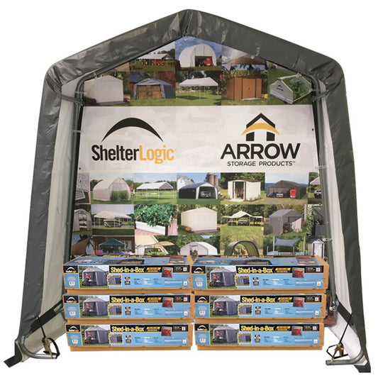 Shelter Logic  Arrow Storage Products  Display Banner  Plastic
