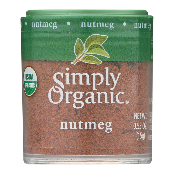 Nuez moscada Simply Organic - Orgánica - Molida - 0,53 oz - Caja de 6 (paquete de 6)