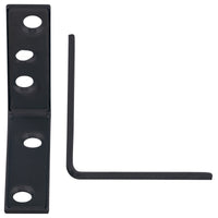 Hampton 2 in. H x 5/8 in. W x 2 in. D Black Steel Inside L Corner Brace (Pack of 25)