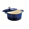5.5 Qt Enameled Cast-Iron Series 1000 Covered Round Dutch Oven - Gradated Cobalt