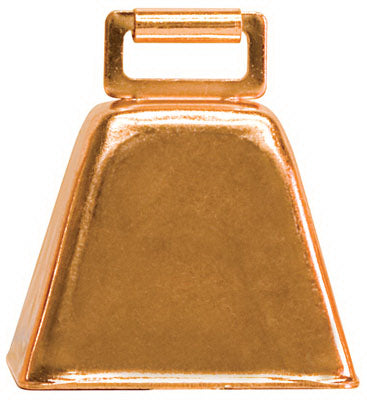 Cow Bell, Copper-Plated Steel, 2-1/2 x 2-1/4 x 1-3/4-In.