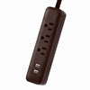 Globe Electric Designer 6 ft. L 3 outlets Power Strip with USB Ports Black 300 J (Pack of 8)