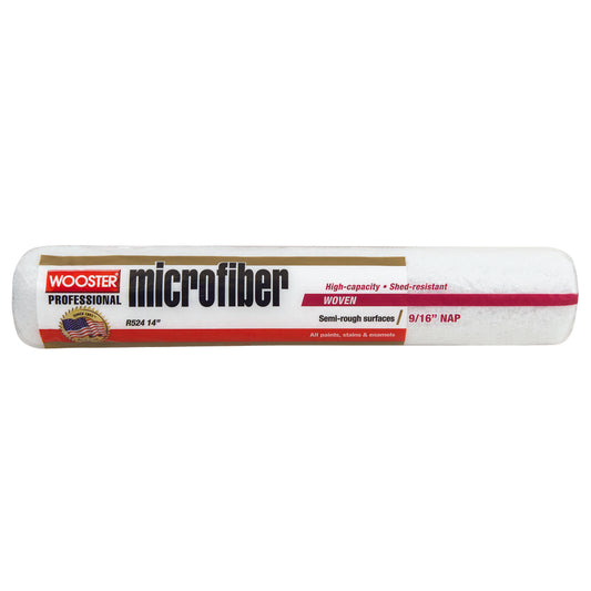 Wooster Microfiber 14 in. W X 9/16 in. Paint Roller Cover 1 pk