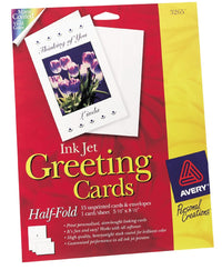 Avery 03265 5-1/2" X 8-1/2" Ink Jet Blank Greeting Cards 20 Count