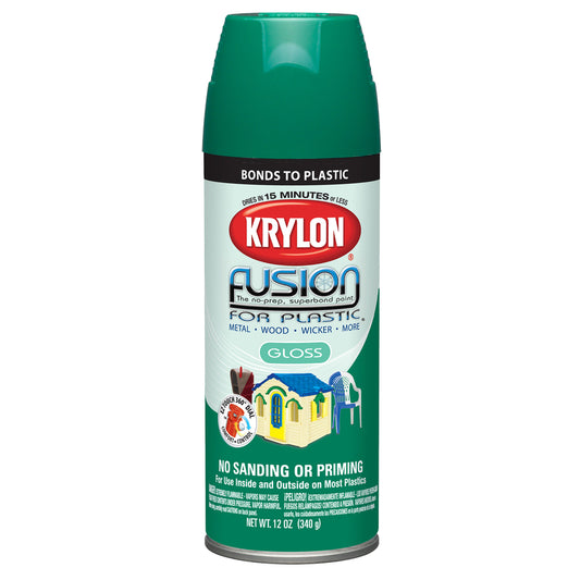 Krylon Gloss Spring Grass Fusion Spray Paint 12 oz. (Pack of 6)