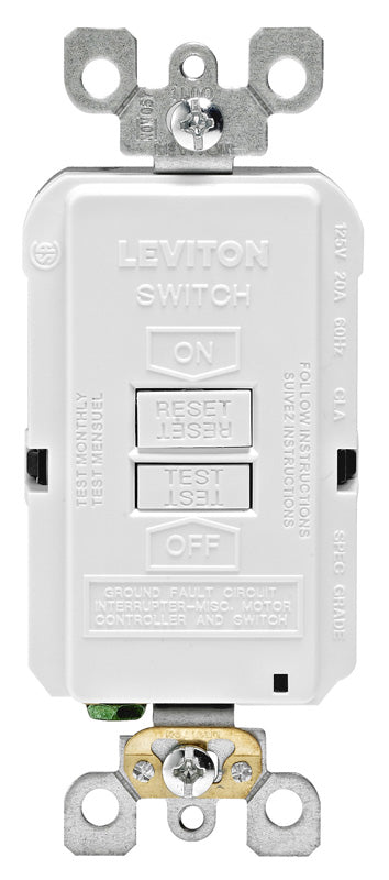 Leviton R98-GFRBF-0KW 20 Amp White GFCI Receptacle