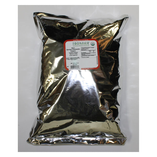 Flores de manzanilla alemanas orgánicas Frontier Herb, paquete entero, artículo individual a granel, 1 lb