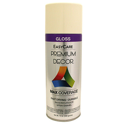 Pintura en aerosol decorativa de primera calidad, blanco navajo brillante, 12 oz.