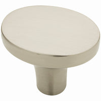 Mila Cabinet Knob, Oval, Brushed Satin Nickel, 1-1/4-In.