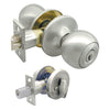 Ultra Security Plus Satin Nickel Deadbolt and Entry Door Knob KW1 1-3/4 in.