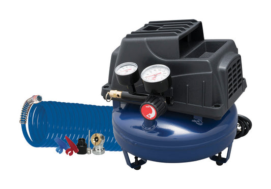 Campbell 120V Pancake Style Consumer Grade Air Compressor 1 gal. with Inflation Kit
