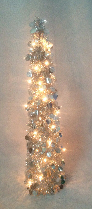 FC Young  Incandescent  Silver  Slim Tree  Christmas Decor