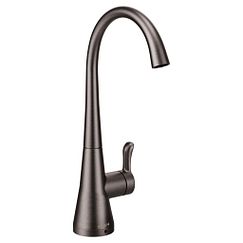 Black stainless one-handle beverage faucet