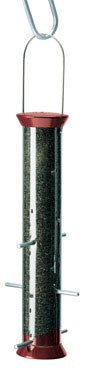 Droll Yankees New Generation Bird Feeder 2.5 In. Dia Stainless Steel 6 Ports Burgundy