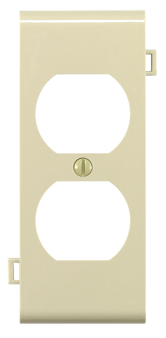 Leviton 924-0PSC8-00I 1-Gang Ivory Duplex Device Receptacle Wall Plate