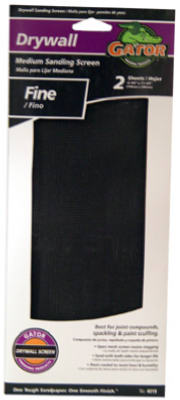 Drywall Sanding Screen, Fine 180-Grit, 4.25 x 11.25-In., 2-Pk.