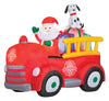 Gemmy LED Santa and Firetruck Inflatable