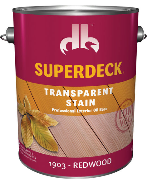 Tinte para madera a base de aceite Superdeck transparente Redwood, 1 galón (paquete de 4)