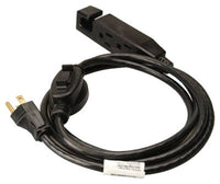 Indoor Extension Cord, 16/3 SJTW, Black, 6-Ft.